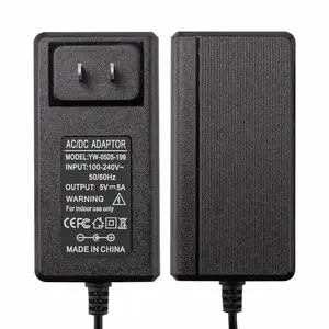 5v 5a 25W wall mounted power adapter monitoring and stabilizing LED power supply 5V 2a 3A 4A computer monitor TV DC power cord