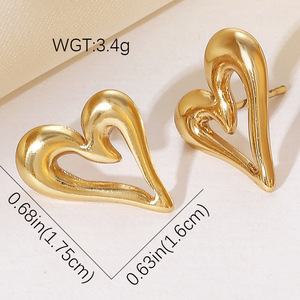 Pendientes de Acero Inoxidable EH288 con Forma de Corazón, Lazo, Estrella y <span class=keywords><strong>Espigas</strong></span> de <span class=keywords><strong>Trigo</strong></span> - Product Image 6