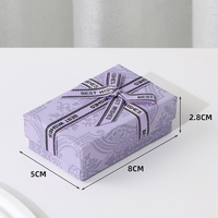 Boîte-cadeau en carton de papier violet clair de luxe de haute qualité boîtes d'emballage de bijoux en gros boîtes d'emballage de logo personnalisé