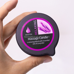 น้ำมันนวดตัวกลิ่นหอมหลากหลายชนิด เทียนนวดตัวหอม/เวล่า/เคอร์เซ/บูจีส์ ในโถพร้อมพวยกา - Product Image 4