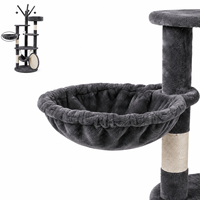 Hamac rond en peluche multi-niveaux personnalisé OEM, griffoir et structure d'escalade pour chat