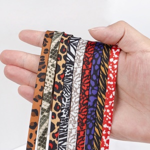 Olian <span class=keywords><strong>Original</strong></span> AJ1AF1 Lacets de chaussures 8mm Polyester plat avec motifs d'animaux imprimés Qualité supérieure Léopard Zèbre Serpent Design - Product Image 1