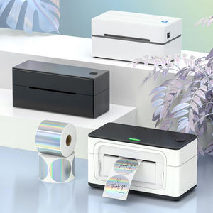 Chất lượng cao Bopp cán phim chất liệu Vòng Tròn trống vòng nhiều màu long lanh chuyển Holographic nhiệt nhãn dán - Product Image 4