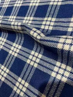 Tissu en laine à carreaux tissé à la main en Inde avec couleur et taille personnalisables pour costume