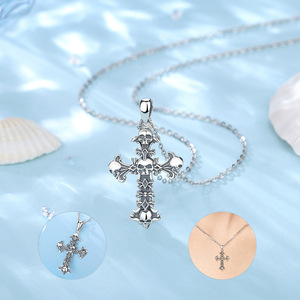 Merryshine no deslustre oro lleno de cobre delicado hombres crucifijo Jesús otra moda gran cruz colgante collares - Product Image 5