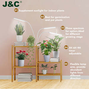 J&c LED 3 Başlıklı İç Mekan Bitkileri İç Mekan Yetiştirme Lambaları Bitki Yetiştirme Lambası Ev Bahçesi Tam Spektrumlu İç Mekan Led Bitki Yetiştirme Lambası - Product Image 6