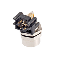 Panneau coudé personnalisé mâle 8/12/17/5 broches connecteur à connexion rapide électrique PCB Mount M12 connecteur de fil