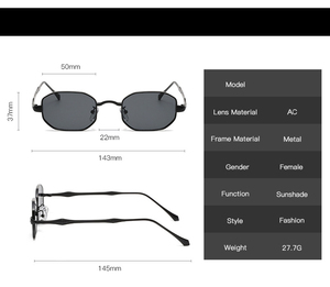 Gafas de Sol de Alta Calidad con Marco Pequeño y Montura Completa para Hombre y Mujer, Lentes Degradadas, Metal, Anti-Radiación UV400, Modernas, de Fábrica - Product Image 3