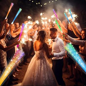 DAMAI Glow Fiber Optic Wands LED <b>Light</b> Stick Dark Party Supplies Flashing Wedding Halloween New <b>Year</b> - Product Image 4