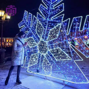 Top Sale Custom Outdoor Christmas <b>Led</b> 2d Motif Hanging Snowflake <b>Light</b> Ip65 Rated - Product Image 6