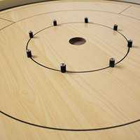 Planche de crokinole en bois du Canada, véritable bois dur, taille de tournoi, jeu de crokinole rond
