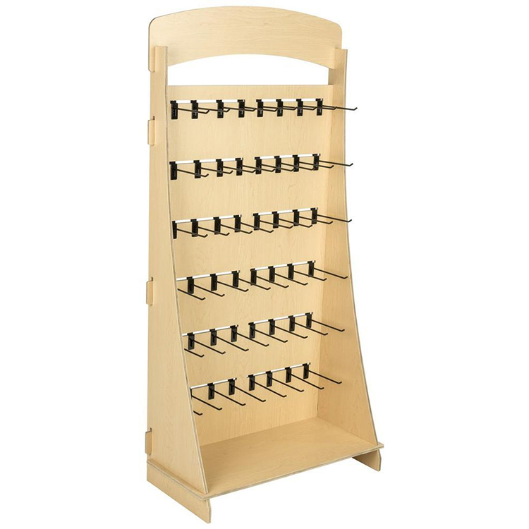 4 Layer Chips Custom Banner Retail Wood Display Rack for Grocery — view 2