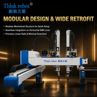 Bras manipulateur robotisé à 5 axes, entièrement servo, à double bras et double section, EUR5, stable, pour injection plastique et collaboration de préhension automatique