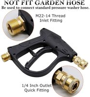 Pistolet à mousse de lavage de voiture, haute pression, Jet de mousse de neige, lave-linge de nettoyage de voiture, pulvérisateur d'eau, ensemble de pistolets à eau, 3000 PSI