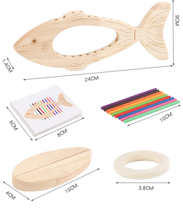Jeux d'association des couleurs en bois pour l'éducation précoce des enfants, jouets d'entraînement cognitif, jouets d'interaction parent-enfant, jouets pour bébés - Product Image 2