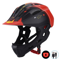 Casque de cyclisme USB monobloc anti-insectes pour enfants pour la planche à roulettes et le vélo de montagne