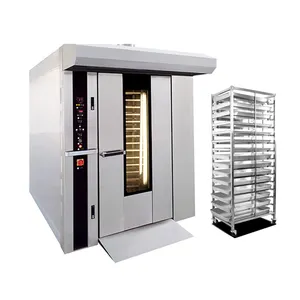 Bakery Equipment 16 Tray 32 Tray Rotary Oven Electric Or Gas Or Diesel Rotating Baking Oven For Bakery Production Line