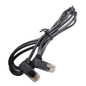 RJ45 <span class=keywords><strong>Ethernet</strong></span> Kabel 8P8C 90 Graden Haakse RJ45 Patch Cord Lan Kabel 2464 26AWG Zwart Custom Lengte - Product Image 6