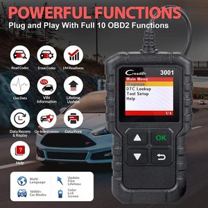 Launch CR3001 OBD2 escáner Universal automotriz lector de código actualización gratuita de por vida herramienta de escaneo de diagnóstico para todos los coches de protocolo <span class=keywords><strong>OBDII</strong></span> - Product Image 2