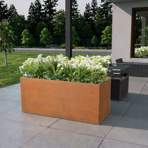 Vente directe d'usine KD Structure <span class=keywords><strong>Pot</strong></span> de fleur <span class=keywords><strong>en</strong></span> acier Corten <span class=keywords><strong>grand</strong></span> arbre extérieur rectangulaire jardinière <span class=keywords><strong>en</strong></span> métal Pots de jardin - Product Image 4