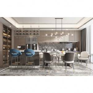 Armoires personnalisées, îlot, design modulaire, laque noire ou finition, luxe moderne, armoires de cuisine modernes en érable - Product Image 6