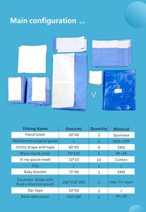 Kit Chirurgico Monouso per Cesareo EOS, Classe II, Certificato CE ISO13485, Medpurest - Product Image 3