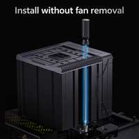SNOWMAN Nouveau Design Noir 8 Heat Piple CPU Air-cooler Fan avec Maglev Tech Top Cover Smart Digital Display Support AMD LG 1700