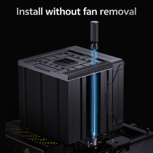 SNOWMAN nuevo diseño negro 8 Heat Piple CPU ventilador enfriador de aire con Maglev Tech cubierta superior pantalla <span class=keywords><strong>Digital</strong></span> inteligente compatible con AMD <span class=keywords><strong>LG</strong></span> 1700 - Product Image 4