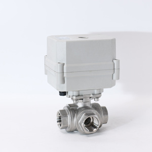 1/2 DN15 L ميناء صمام بمحرك 3 طريقة السيارات عودة الكرة صمام - Product Image 3