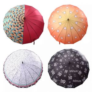 Sombrilla Sunny Umbrella con diseño animado y mango largo, modelo Ghost Kid, parasol para hombre y mujer, estilo Purgatory Personality - Product Image 2
