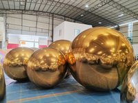 Vente directe d'usine, sphère flottante en PVC, couleur OEM brillante, réfléchissante, décoration d'événement géante, ballon miroir gonflable