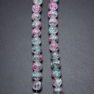 Cuentas de cristal redondas cruzadas, color rosa y azul, 10mm, para fabricación de joyas DIY - Product Image 5