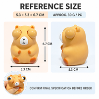 Figurine à yeux bouleants Capybara, jouet de bureau en vinyle souple, nouveauté avec action des yeux activée par la pression, pour les 14 ans et plus, unisexe