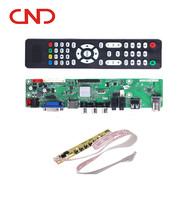 Carte mère de contrôleur LCD universelle DTV 3663 DVB-T2 2AV avec télécommande