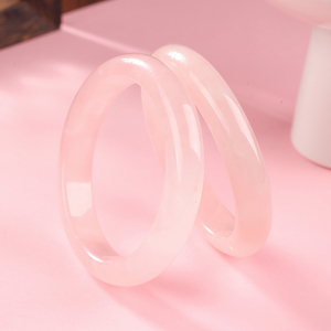Brazalete de Cuarzo Rosa Natural, Pulsera de Cristal Sólido, Piedra del Amor, Sanación del Chakra del Corazón, Grado A, Pulido, Unisex, Regalo, Venta al por Mayor - Product Image 3