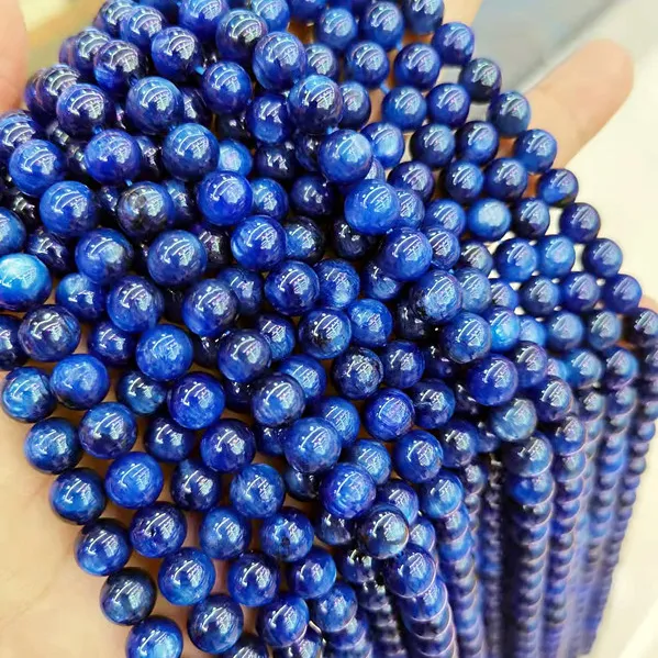 Bán Buôn Tự Nhiên Mịn Charm Đá Quý Chất Lượng Cao Kyanite Vòng Loose Stone Beads Đối Với Trang Sức Làm