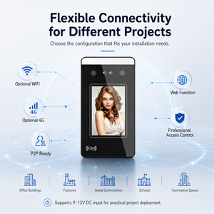 Controllo di accesso al riconoscimento facciale della macchina biometrica 4G di riconoscimento facciale con algoritmo dinamico AI - Product Image 6