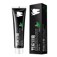 Dentifrice au charbon de bambou pour une haleine fraîche, protection de la santé bucco-dentaire, charbon actif, couleur noire, blanchiment des dents
