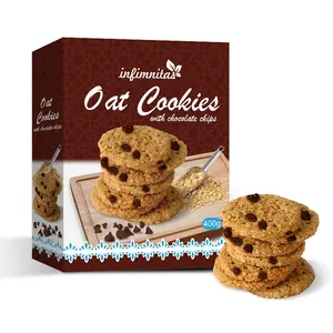 Biscoitos Shortbread Premium Biscoitos personalizados de aveia com gotas de chocolate