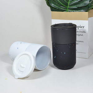 Tazza in ceramica custodia protettiva in Silicone carina tazza caffè e latte bella tazza 300ml simpatica tazze per gatti per 12 once caffè o tè con coperchio PP - Product Image 3