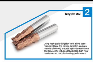 Fraise carrée CNC Dohre à 4 dents en carbure de tungstène, fraise à haute température pour alliages - Product Image 3
