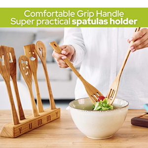 5ชิ้นสำหรับหน้ายิ้มชุดครัวไม้พายสำหรับทำอาหารกวนผสมตักไม่ติดเครื่องครัว - Product Image 6