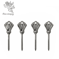 Vis de cercueil de luxe en coquille dorée 1 #   Vis à tête fraisée décoratives pour cercueil, accessoires de quincaillerie funéraire, fournitures funéraires en gros