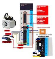 Kit de moteur servo AC 60 mm 200W 400W 600W 3000 tr/min + encodeur magnétique 17 bits + câble d'encodeur 3 m CNC