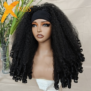 <span class=keywords><strong>Parrucche</strong></span> con Fascia Afro Ricci Crespi Biondi con Mèches per Donne Nere, Sintetiche in Fibra Futura, Voluminose e Morbide, Senza Colla - Product Image 5