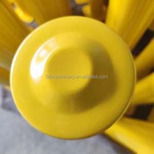 أعمدة حماية مطلية بالمسحوق من الفولاذ BTB-أغطية حاجز أمان مدرسي ثابتة 36 "ارتفاع أصفر" قطر - Product Image 2