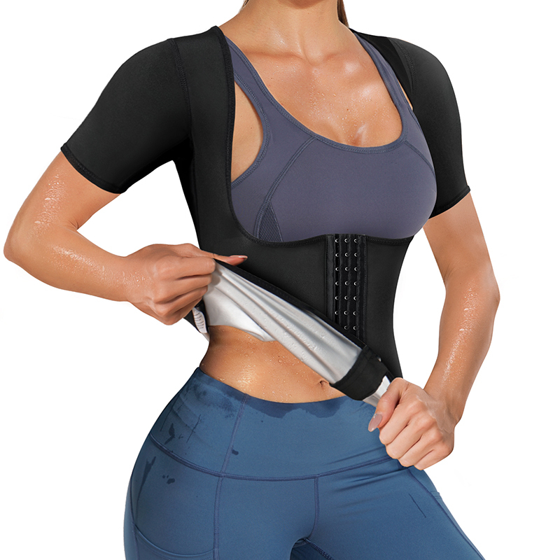 Women Zipper Bodybuilding Coat for Weight Loss Workout Slimming Exercise Fitness Gym Steam Sauna Suit