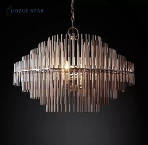 Lustre LED moderne <span class=keywords><strong>Emile</strong></span> en laiton pour salle à manger chambre à coucher salon abat-jour en métal corps en fer E14 Base AC - Product Image 3