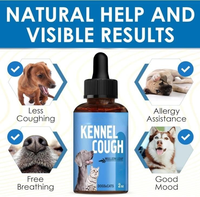 Traitement liquide contre la toux des chiens en gros d'usine, gouttes contre la toux du chenil pour chiens et chats, respiration avec racine de guimauve et feuille de molène
