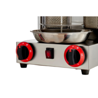 Machine à shawarma et kebab en acier inoxydable pour restaurant, alimentée au gaz, appareil à shashlik et grill à kebab